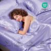 imageSasttie Satin Sheets King  4 Pieces Luxury Soft Gold Silky Bed Sheets Set with Pillowcases  Smooth SilkLike Satin Fabric Reinforced 14 Inches Pocket OekoTex CertifiedLavender