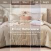 imageSasttie King Comforter Set 7Piece PreWashed Crinkled Texture Bed in a Bag King with Ultra Soft Brushed Sheets Aesthetic Fluffy Bedding Set for All Seasons BlueDark Linen