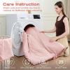 imageSasttie King Comforter Set 7Piece PreWashed Crinkled Texture Bed in a Bag King with Ultra Soft Brushed Sheets Aesthetic Fluffy Bedding Set for All Seasons BluePink