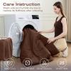 imageSasttie King Comforter Set 7Piece PreWashed Crinkled Texture Bed in a Bag King with Ultra Soft Brushed Sheets Aesthetic Fluffy Bedding Set for All Seasons BlueDark Brown