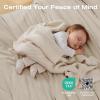 imageSasttie King Comforter Set 7Piece PreWashed Crinkled Texture Bed in a Bag King with Ultra Soft Brushed Sheets Aesthetic Fluffy Bedding Set for All Seasons BlueBeige