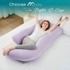 imageSasttie Pregnancy Pillows for Sleeping U Shaped Cooling Full Body Pillow with Removable Cover Pregnant Women Must Haves Maternity Essential LavenderLavender