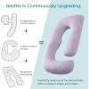 imageSasttie Pregnancy Pillows for Sleeping U Shaped Cooling Full Body Pillow with Removable Cover Pregnant Women Must Haves Maternity Essential LavenderLavender