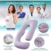 imageSasttie Pregnancy Pillows for Sleeping U Shaped Cooling Full Body Pillow with Removable Cover Pregnant Women Must Haves Maternity Essential LavenderLavender