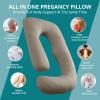 imageSasttie Pregnancy Pillows for Sleeping U Shaped Cooling Full Body Pillow with Removable Cover Pregnant Women Must Haves Maternity Essential LavenderLinen