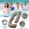 imageSasttie Pregnancy Pillows for Sleeping U Shaped Cooling Full Body Pillow with Removable Cover Pregnant Women Must Haves Maternity Essential LavenderLinen