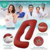imageSasttie Pregnancy Pillows for Sleeping U Shaped Cooling Full Body Pillow with Removable Cover Pregnant Women Must Haves Maternity Essential LavenderRed
