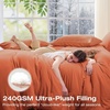 image:imageSasttie Queen Comforter Set 7Piece PreWashed Crinkled Texture Bed in a Bag Queen with Ultra Soft Brushed Sheets Aesthetic Fluffy Bedding Set for All Seasons LinenBurnt Orange