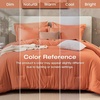 image:imageSasttie Queen Comforter Set 7Piece PreWashed Crinkled Texture Bed in a Bag Queen with Ultra Soft Brushed Sheets Aesthetic Fluffy Bedding Set for All Seasons LinenBurnt Orange