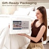 image:imageSasttie Queen Comforter Set 7Piece PreWashed Crinkled Texture Bed in a Bag Queen with Ultra Soft Brushed Sheets Aesthetic Fluffy Bedding Set for All Seasons LinenIvory