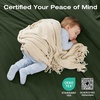 image:imageSasttie Queen Comforter Set 7Piece PreWashed Crinkled Texture Bed in a Bag Queen with Ultra Soft Brushed Sheets Aesthetic Fluffy Bedding Set for All Seasons LinenDark Green