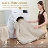 image:imageSasttie Queen Comforter Set 7Piece PreWashed Crinkled Texture Bed in a Bag Queen with Ultra Soft Brushed Sheets Aesthetic Fluffy Bedding Set for All Seasons LinenBeige