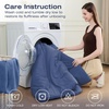 image:imageSasttie Queen Comforter Set 7Piece PreWashed Crinkled Texture Bed in a Bag Queen with Ultra Soft Brushed Sheets Aesthetic Fluffy Bedding Set for All Seasons LinenBlue