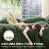 image:imageSasttie Queen Comforter Set 7Piece PreWashed Crinkled Texture Bed in a Bag Queen with Ultra Soft Brushed Sheets Aesthetic Fluffy Bedding Set for All Seasons LinenDark Green