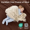 image:imageSasttie Queen Comforter Set 7Piece PreWashed Crinkled Texture Bed in a Bag Queen with Ultra Soft Brushed Sheets Aesthetic Fluffy Bedding Set for All Seasons LinenDark Brown