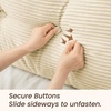 image:imageSasttie Headboard Pillow Queen Bed Wedge Pillow Headboard Beige  WideWale Corduroy Side Pockets Removable Cover Machine Washable Ergonomic Back Support SittingUp SupportBeige
