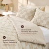 image:imageSasttie Queen Comforter Set 3Piece Boho Tufted Bedding Ultra Soft Brushed Checkered Bed Set for Bedroom Guest Room amp Dorm AllSeason Use with Plaid Geometric Design Navy BlueBeige