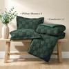 image:imageSasttie Queen Comforter Set 3Piece Boho Tufted Bedding Ultra Soft Brushed Checkered Bed Set for Bedroom Guest Room amp Dorm AllSeason Use with Plaid Geometric Design Navy BlueGreen