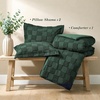 image:imageSasttie Queen Comforter Set 3Piece Boho Tufted Bedding Ultra Soft Brushed Checkered Bed Set for Bedroom Guest Room amp Dorm AllSeason Use with Plaid Geometric Design Navy BlueGreen