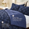 image:imageSasttie Queen Comforter Set 3Piece Boho Tufted Bedding Ultra Soft Brushed Checkered Bed Set for Bedroom Guest Room amp Dorm AllSeason Use with Plaid Geometric Design Navy BlueNavy