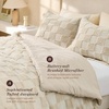 image:imageSasttie Queen Comforter Set 3Piece Boho Tufted Bedding Ultra Soft Brushed Checkered Bed Set for Bedroom Guest Room amp Dorm AllSeason Use with Plaid Geometric Design Navy BlueBeige