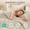 image:imageSasttie Queen Comforter Set 3Piece Boho Tufted Bedding Ultra Soft Brushed Checkered Bed Set for Bedroom Guest Room amp Dorm AllSeason Use with Plaid Geometric Design Navy BlueBeige