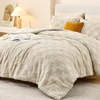 image:imageSasttie Queen Comforter Set 3Piece Boho Tufted Bedding Ultra Soft Brushed Checkered Bed Set for Bedroom Guest Room amp Dorm AllSeason Use with Plaid Geometric Design Navy BlueBeige