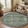 image:imageSasttie 8x10 Area Rugs UltraSoft Washable Rug Low Pile Foldable Thin Carpets with NonSlip Backing SkinFriendly Stain Resistant Carpet for Living Room Bedroom Kitchen Dorm 8x10 BeigeDark Green