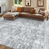 image:imageSasttie 8x10 Area Rugs UltraSoft Washable Rug Low Pile Foldable Thin Carpets with NonSlip Backing SkinFriendly Stain Resistant Carpet for Living Room Bedroom Kitchen Dorm 8x10 BeigeLight Grey