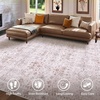 image:imageSasttie 8x10 Area Rugs UltraSoft Washable Rug Low Pile Foldable Thin Carpets with NonSlip Backing SkinFriendly Stain Resistant Carpet for Living Room Bedroom Kitchen Dorm 8x10 BeigePink