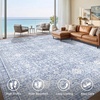 image:imageSasttie 8x10 Area Rugs UltraSoft Washable Rug Low Pile Foldable Thin Carpets with NonSlip Backing SkinFriendly Stain Resistant Carpet for Living Room Bedroom Kitchen Dorm 8x10 BeigeLight Blue