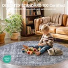image:imageSasttie 8x10 Area Rugs UltraSoft Washable Rug Low Pile Foldable Thin Carpets with NonSlip Backing SkinFriendly Stain Resistant Carpet for Living Room Bedroom Kitchen Dorm 8x10 BeigeBlack Grey