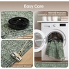 image:imageSasttie 8x10 Area Rugs UltraSoft Washable Rug Low Pile Foldable Thin Carpets with NonSlip Backing SkinFriendly Stain Resistant Carpet for Living Room Bedroom Kitchen Dorm 8x10 BeigeDark Green