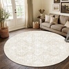 image:imageSasttie 8x10 Area Rugs UltraSoft Washable Rug Low Pile Foldable Thin Carpets with NonSlip Backing SkinFriendly Stain Resistant Carpet for Living Room Bedroom Kitchen Dorm 8x10 BeigeCream