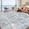 image:imageSasttie 8x10 Area Rugs UltraSoft Washable Rug Low Pile Foldable Thin Carpets with NonSlip Backing SkinFriendly Stain Resistant Carpet for Living Room Bedroom Kitchen Dorm 8x10 BeigeLight Grey