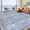 image:imageSasttie 8x10 Area Rugs UltraSoft Washable Rug Low Pile Foldable Thin Carpets with NonSlip Backing SkinFriendly Stain Resistant Carpet for Living Room Bedroom Kitchen Dorm 8x10 BeigeBlue