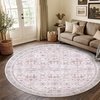 image:imageSasttie 8x10 Area Rugs UltraSoft Washable Rug Low Pile Foldable Thin Carpets with NonSlip Backing SkinFriendly Stain Resistant Carpet for Living Room Bedroom Kitchen Dorm 8x10 BeigePink