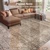 image:imageSasttie 8x10 Area Rugs UltraSoft Washable Rug Low Pile Foldable Thin Carpets with NonSlip Backing SkinFriendly Stain Resistant Carpet for Living Room Bedroom Kitchen Dorm 8x10 BeigeDark Brown