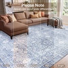 image:imageSasttie 8x10 Area Rugs UltraSoft Washable Rug Low Pile Foldable Thin Carpets with NonSlip Backing SkinFriendly Stain Resistant Carpet for Living Room Bedroom Kitchen Dorm 8x10 BeigeLight Blue