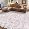 image:imageSasttie 8x10 Area Rugs UltraSoft Washable Rug Low Pile Foldable Thin Carpets with NonSlip Backing SkinFriendly Stain Resistant Carpet for Living Room Bedroom Kitchen Dorm 8x10 BeigePink