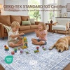 image:imageSasttie 8x10 Area Rugs UltraSoft Washable Rug Low Pile Foldable Thin Carpets with NonSlip Backing SkinFriendly Stain Resistant Carpet for Living Room Bedroom Kitchen Dorm 8x10 BeigeLight Blue