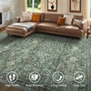 image:imageSasttie 8x10 Area Rugs UltraSoft Washable Rug Low Pile Foldable Thin Carpets with NonSlip Backing SkinFriendly Stain Resistant Carpet for Living Room Bedroom Kitchen Dorm 8x10 BeigeDark Green