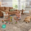 image:imageSasttie 8x10 Area Rugs UltraSoft Washable Rug Low Pile Foldable Thin Carpets with NonSlip Backing SkinFriendly Stain Resistant Carpet for Living Room Bedroom Kitchen Dorm 8x10 BeigeDark Brown
