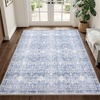 image:imageSasttie 8x10 Area Rugs UltraSoft Washable Rug Low Pile Foldable Thin Carpets with NonSlip Backing SkinFriendly Stain Resistant Carpet for Living Room Bedroom Kitchen Dorm 8x10 BeigeLight Blue
