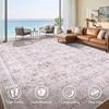 image:imageSasttie 8x10 Area Rugs UltraSoft Washable Rug Low Pile Foldable Thin Carpets with NonSlip Backing SkinFriendly Stain Resistant Carpet for Living Room Bedroom Kitchen Dorm 8x10 BeigePink