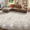 image:imageSasttie 8x10 Area Rugs UltraSoft Washable Rug Low Pile Foldable Thin Carpets with NonSlip Backing SkinFriendly Stain Resistant Carpet for Living Room Bedroom Kitchen Dorm 8x10 BeigeBeige