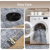 image:imageSasttie 8x10 Area Rugs UltraSoft Washable Rug Low Pile Foldable Thin Carpets with NonSlip Backing SkinFriendly Stain Resistant Carpet for Living Room Bedroom Kitchen Dorm 8x10 BeigeBlack Grey