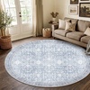 image:imageSasttie 8x10 Area Rugs UltraSoft Washable Rug Low Pile Foldable Thin Carpets with NonSlip Backing SkinFriendly Stain Resistant Carpet for Living Room Bedroom Kitchen Dorm 8x10 BeigeLight Blue