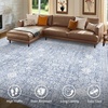 image:imageSasttie 8x10 Area Rugs UltraSoft Washable Rug Low Pile Foldable Thin Carpets with NonSlip Backing SkinFriendly Stain Resistant Carpet for Living Room Bedroom Kitchen Dorm 8x10 BeigeLight Blue