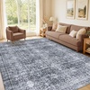 image:imageSasttie 8x10 Area Rugs UltraSoft Washable Rug Low Pile Foldable Thin Carpets with NonSlip Backing SkinFriendly Stain Resistant Carpet for Living Room Bedroom Kitchen Dorm 8x10 BeigeBlack Grey